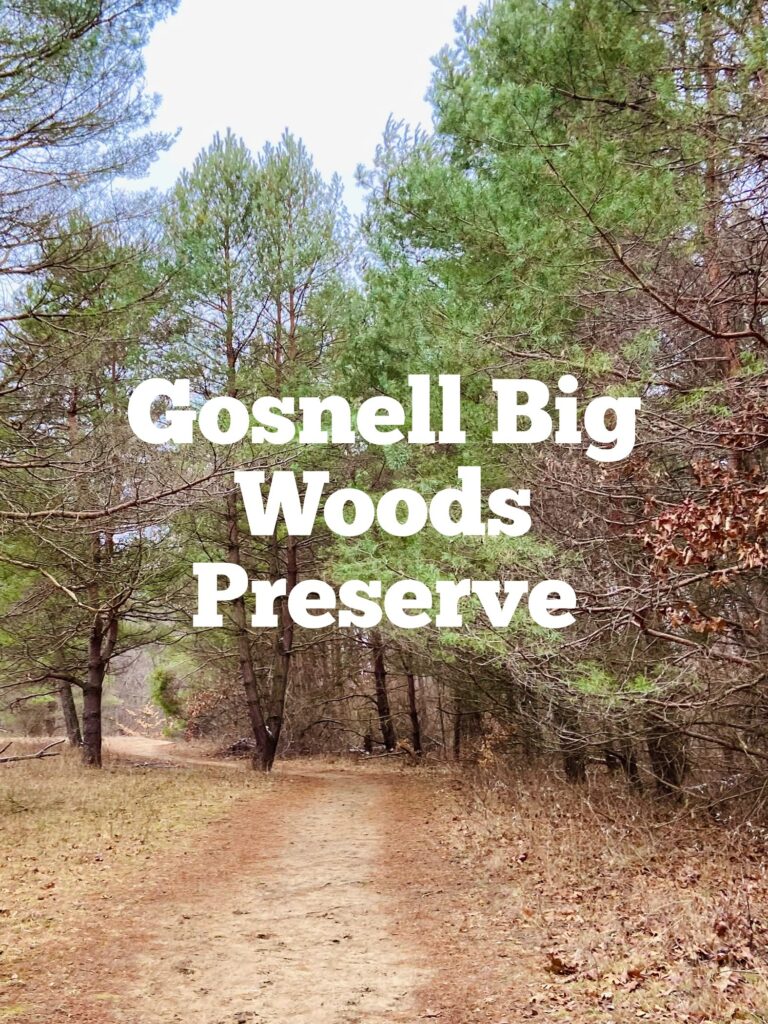 A link to a page about Gosnell Big Woods Preserve.